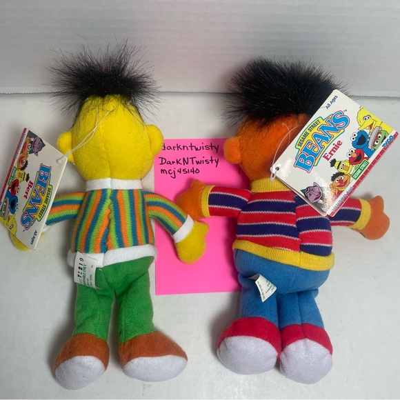 MINT BNWT SESAME STREET BEANS BERT AND ERNIE - Picture 5 of 14